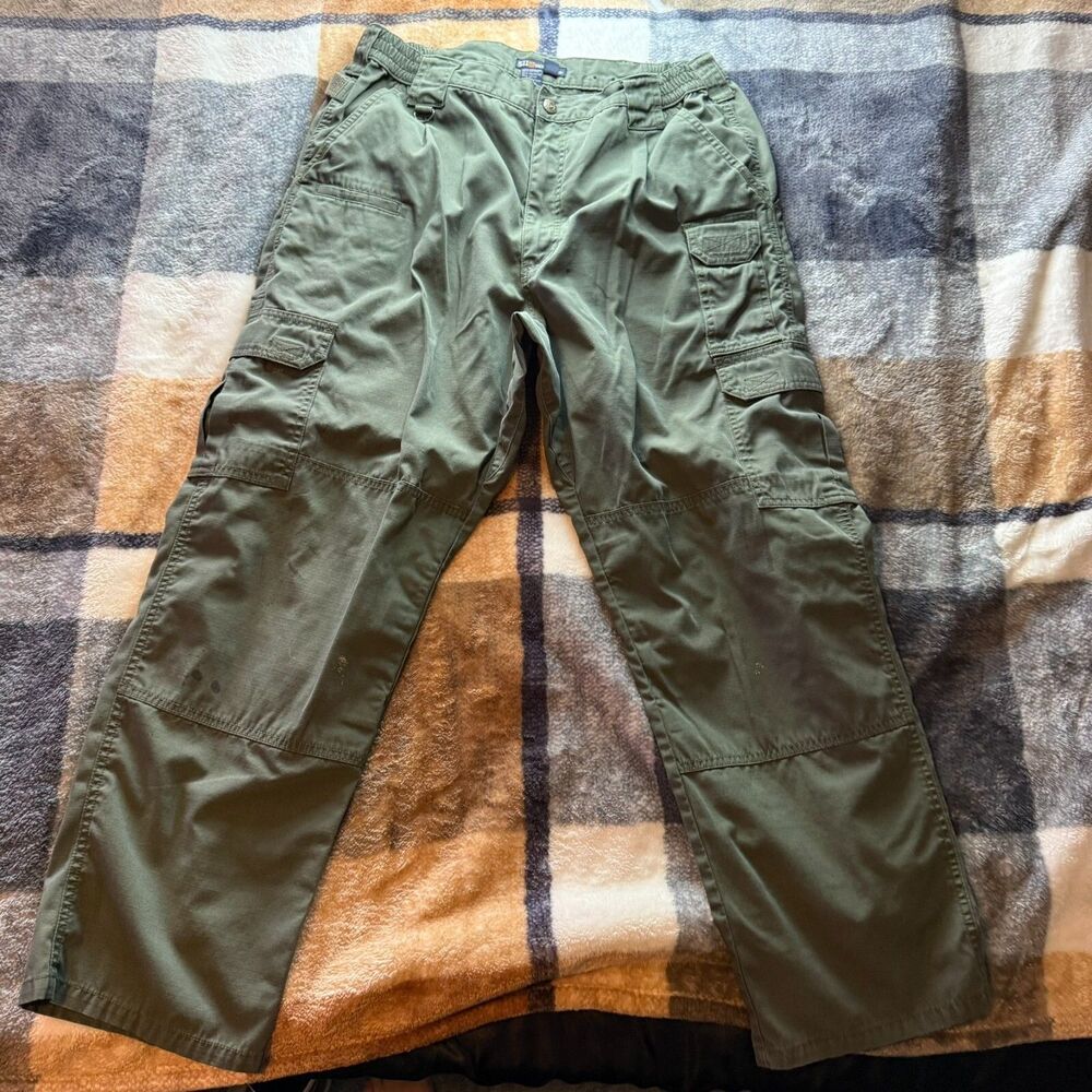 5.11 Tactical Police Military Cargo Pants Army Olive Green 36W 30L Men Loose Fit